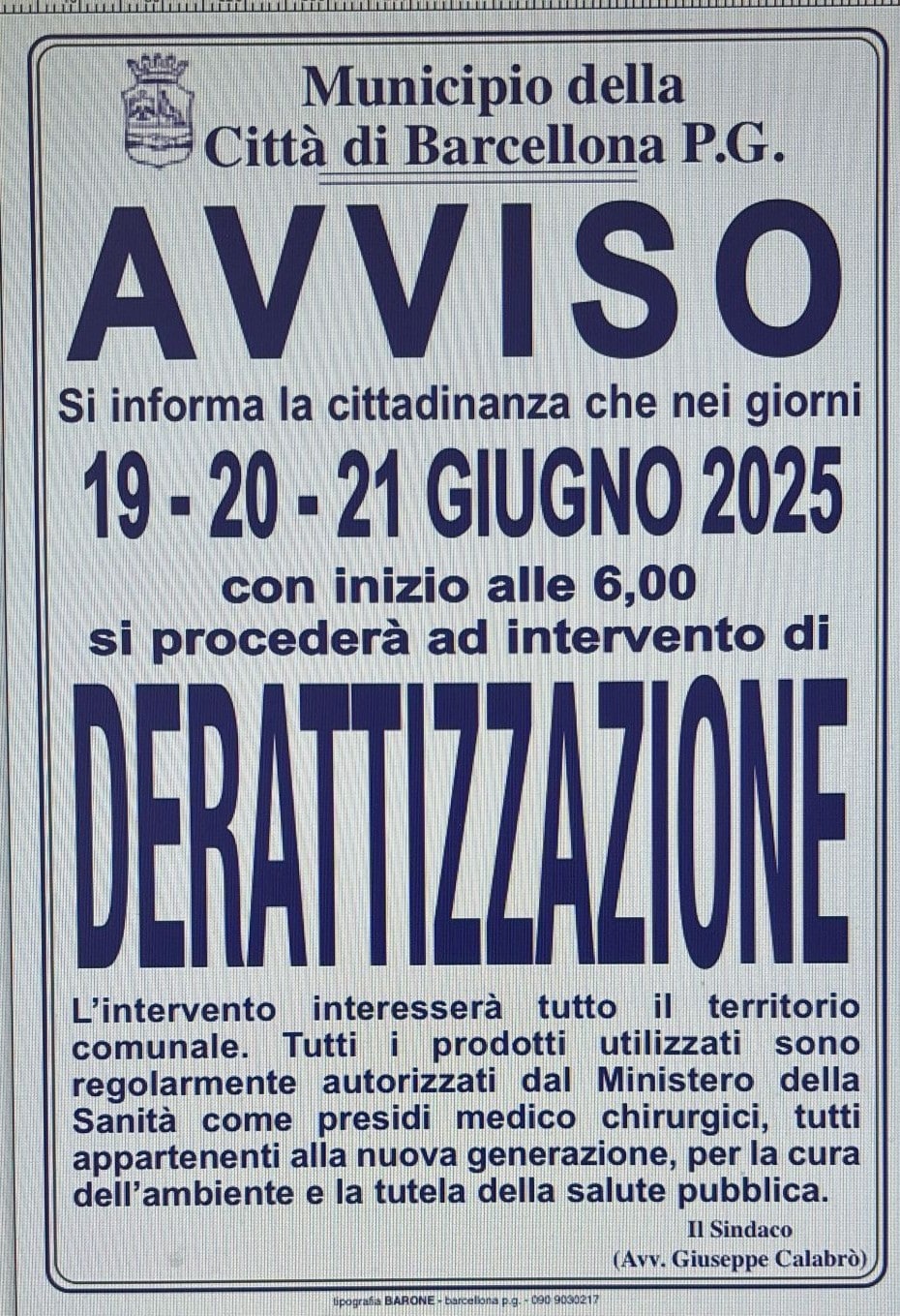 Derattizzazione 19-20-21