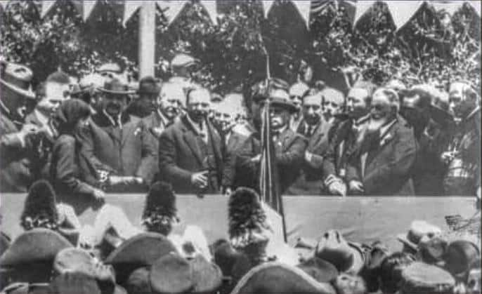 Discorso celebrativo per la posa della prima pietra