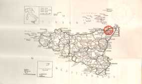 mappa della sicilia con evidenziata Barcellona Pozzo di Gotto
