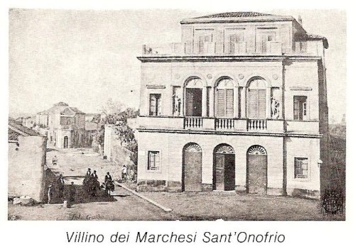 riproduzione a stampa del villino del marchese Ugo di Sant'Onofrio